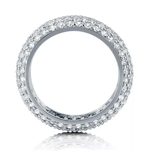 STERLING SILVER/CZ RING SIZE 7 - Picture 3 of 6